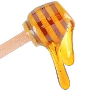 Wooden Honey Dipper Stirrer Stick for Coffee Blender Frother