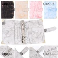 【Ready Stock】 ❁⊙๑ C13 ◕QINJUE◕ A6 Notebook File Folder Learning Office Supplies Marbling Refillable With Angle Guard with Buckle Ring Binder