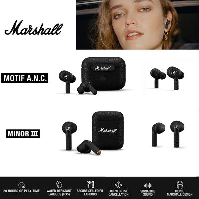 Marshall Minor III 3 / Mode II 2 / Motif ANC True หูฟังบลูทูธไร้สาย พร้อมไมโครโฟน Earbuds with Mic In-Ear หูฟังกีฬา Gaming Earphones หูฟังอินเอียร์ไฮไฟเบส for Android and IOS Clear Stereo Sound