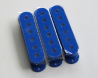 KAISH Set of 3 Single Coil Guitar Pickup Covers 52mm Pole fits ST Blue