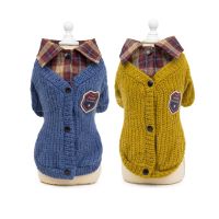 British Designer Pet Dog Sweater Winter Dog Clothes Sweaters For Small Dogs Dachshund Puppy Cat Pullover Knitted Sweaters Dogs