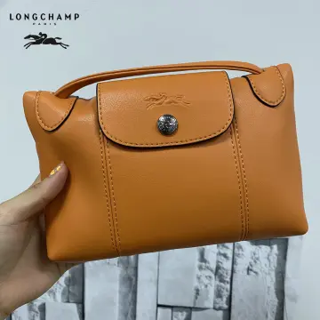 Longchamp Orange Le Pliage Cuir Leather Crossbody Bag, Best Price and  Reviews