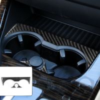 【CW】 For BMW X3 F25 2011 2017 X4 F26 2014 2017 Car Water Cup Holder Decorative Sticker Real Carbon Fiber Interior Styling Accessories