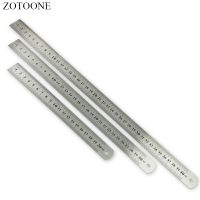 ZOTOONE Sewing Tool Accessory 15/20/30/40cm Stainless Steel Metal Ruler Metric Rule Precision Double Sided Measuring Tool D