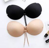 สินค้าพร้อมส่งจากไทย?LoveIs Bra? (N589) บรากาวเชือกรูดหน้า กาวเหนียว หนาพิเศษฟรีสายใส