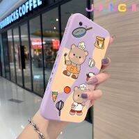 Jjlingji ปลอกสำหรับ OPPO A1K เคสกรณีการ์ตูนทำอาหารรูปหมีนุ่มเคสมือถือด้านข้างบางลายขอบสี่เหลี่ยมเคสซิลิโคนนิ่มเคสป้องกันการกระแทก