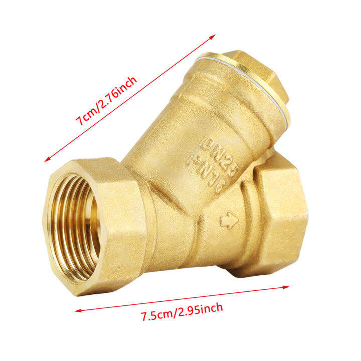 ข้อต่อวาล์วกรอง1-bspp-y-ลิ้นเปลี่ยนทางอากาศตัวกรองน้ำทองเหลืองสำหรับ1-6mpa-น้ำและน้ำมัน