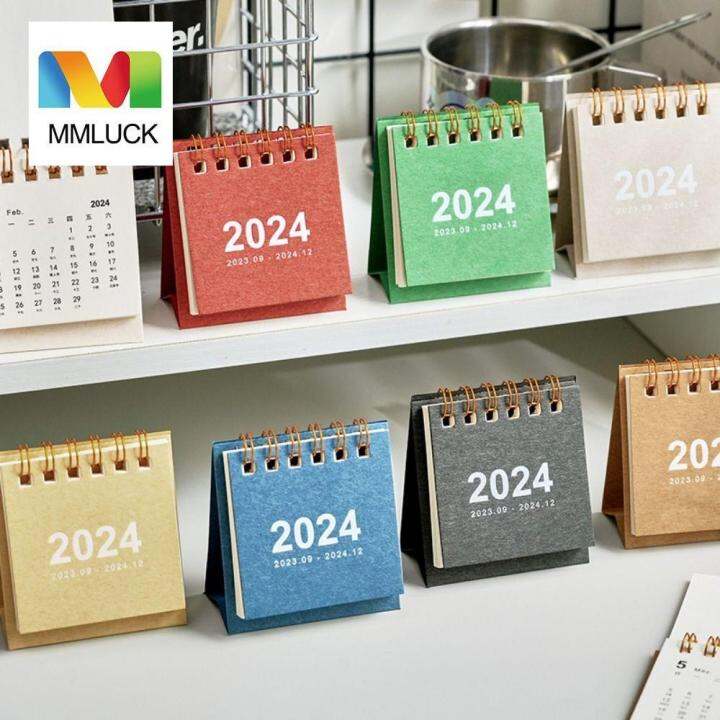 desk calendar 2024 mini calendar 2024 MMLUCK Standing Flip Calendar