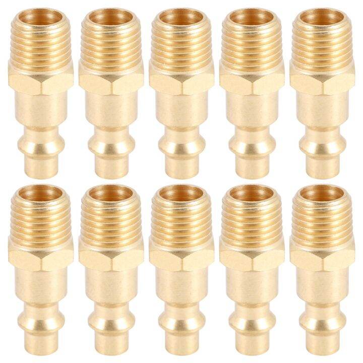 Brass 1/4 Inch NPT Male Air Hose Quick Connect Adapter,Air Coupler Plug