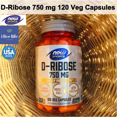 ดี-ไรโบส Bioenergy RIBOSE® 750 mg 120 Veg Capsules - Now Foods Sport, D-Ribose