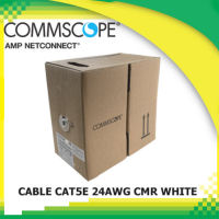 Commscope สายแลน CABLE CAT5E 4P UTP 24AWG 75C CMR WHITE 305M