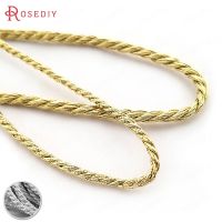 (30147)10 meters 2.5MM 3.5MM Gold Color Silver Color Silk Thread Rope Cords Diy Jewelry Findings Accessories wholesale