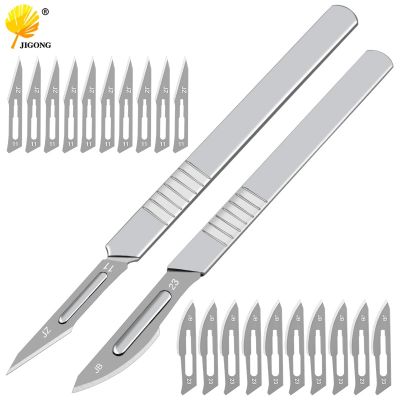 【YF】 10pcs 11  23  Carbon Steel Surgical Scalpel Blades   1pc Handle Cutting Tool PCB Repair Animal