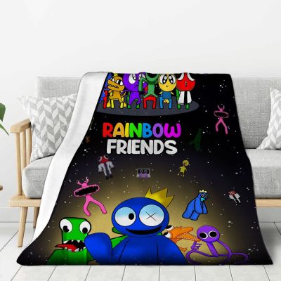 （in stock）Rainbow friend Flannel baby blanket Christmas gift picnic travel home sofa chair suitable for all seasons blanket（Can send pictures for customization）