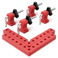 90 Degree Positioning Squares Right Angle Clamps, Aluminum Alloy L-Type Corner Clamp Woodworking Carpenter Clamping Tool