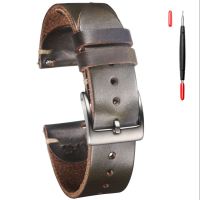 2021Horween 100 genuine leather watch bands with quick release Vintage leather watch band strap for men 22mm18mm20mm