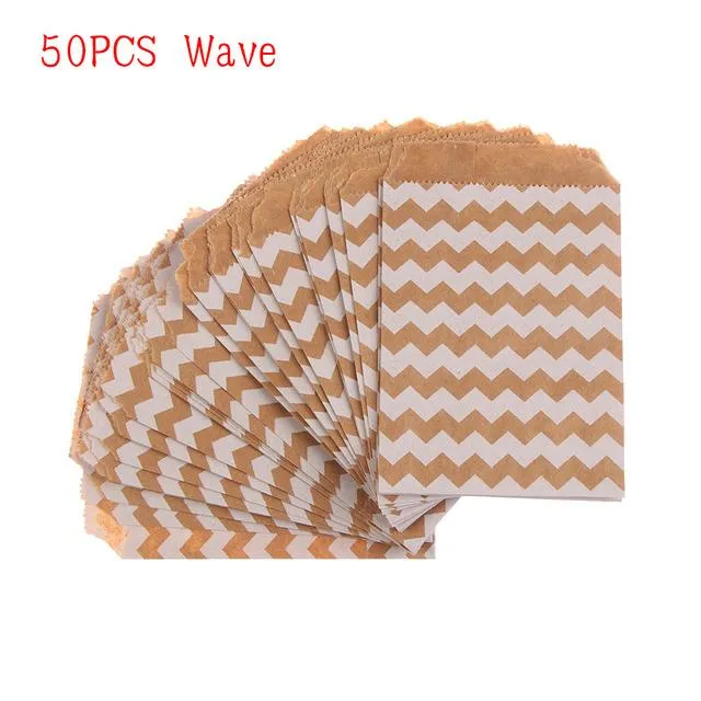 50pcs-15x10cm-wave-dot-kraft-paper-candy-biscuit-bags-supplies-pastry-tool-packing-pouch-popcorn-bag-birthday-wrapping-candy