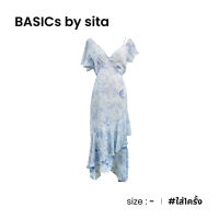 BASIC by sita เดรสสายเดี่ยวผ้าพริ้วลายดอกไม้ D038-5