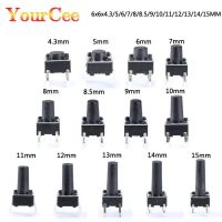 20PCS PCB Momentary Tactile Tact Mini Push Button Switch Panel DIP 4Pin Micro switch 6*6*4.3/5/6/7/8/8.5/9/10/11/12/13/14/15MM