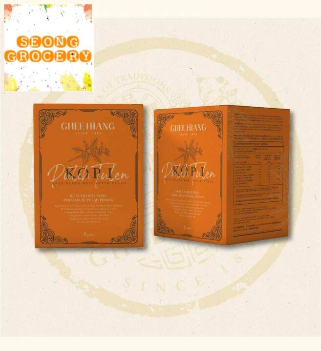 【Ready Stock现货】GHEE HIANG Pure White Coffee(Original/Less Sugar)/ 義香白咖啡 (原味/低糖) Lazada