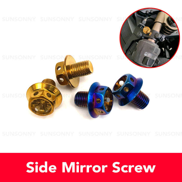 YAMAHA Side Mirror Screw Set Titanium Gold Skru Cermin Sisi LC135 Y15