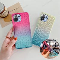 3D Diamond Gradient Clear Phone Case For Xiaomi 11 Lite Soft Silicone Phone Cover for Redmi Note 10 9 Pro 4G Transparent Fundas