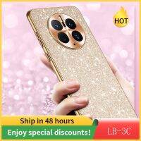 2023FashionGlitter Case สำหรับ Mate 50 RS Case Blingbling และชุบ Coque สำหรับ Mate 50 Pro Soft TPU ศัพท์ ProtectorFreeshiping