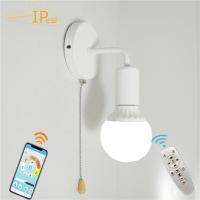 Nordic APP Zipper Switch wall Light Iron Corrner Bedside Bathroom Lamp Aisle Indoor Staircase Lights Sconce wall Drop shipping