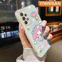 YIWESAN เคสปลอกสำหรับ Samsung Galaxy A52 4G A52 5G A52s 5G ลายการ์ตูนน่ารักเมโลดี้ของฉันดีไซน์ใหม่แฟชั่นหรูหราเคสโทรศัพท์ชุบคลุมทั้งหมดป้องกันเลนส์กล้องเคสเคสซิลิโคนกันกระแทกนิ่ม