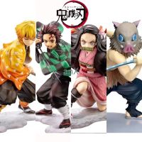 [AhQ ornaments] ใหม่อะนิเมะปีศาจฆ่าแอ็คชั่นวาดดาบ Agatsuma Zenitsu หุ่น Kimetsu ไม่มี Yaiba Figura พีวีซีรูปแบบการเก็บของเล่น