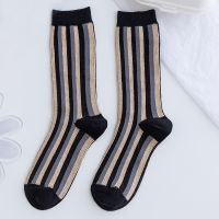 1 Pair  New Autumn Winter Thick Warm Women Men Couple Cotton Socks Flower Stripe Plaid Pattern Solid Colorful Socks