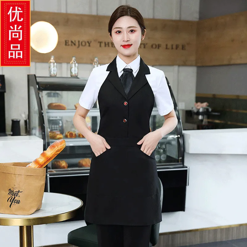 New Style 3 Color Summer Hotel Restaurant Waiter Uniform Short Sleeve  Uniforms For Women And Men - Food Service - AliExpress