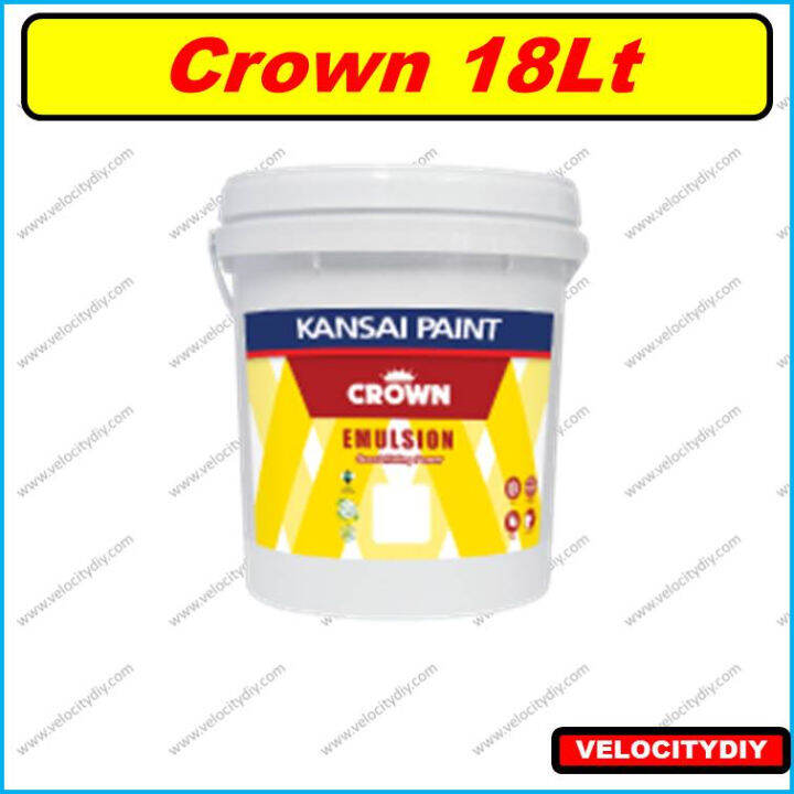 Kansai Paint Crown Emulsion Paint 18 Liter 9102 White Lazada