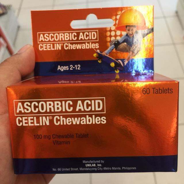 Ascorbic Acid / Vitamin C (Ceelin Chewables) 100mg 60pcs tablet Lazada PH