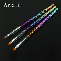 Rainbow Color Nail Art Brush Manicure Brushes Set Crystal Liner Dotting Acrylic Builder Painting Drawing Carving Pen UV Gel Tool Artist Brushes Tools