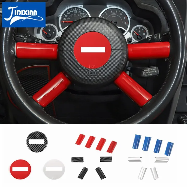 JIDIXIAN ABS Car Interior Steering Wheel Decoration Cover Trim Sticker  Accessories For Jeep Wrangler JK 2007 2008 2009 2010 | Lazada PH