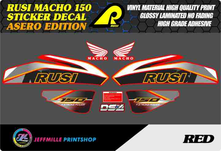 Rusi Macho 150 Sticker Decal Asero Edition Lazada Ph