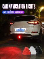 Rear Third Brake Lamp For Car Sport F1 Triangle Style 19 LED Signal Lamp Rear Fog Brake Lights For Rainy Days Foggy Weather