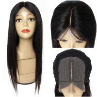 4x1 T part lace wig 12 to 28 inch straight Indian human hair wigs middle part pre-plucked hair line wigs with baby hair