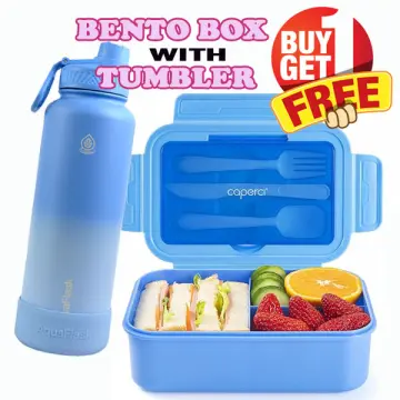 Wheat Straw Microwavable Lunch Box Thermos 300ml Blue