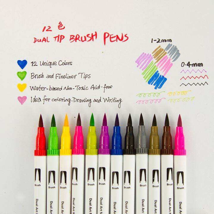 hot-dt-72-colors-pens-watercolor-fineliner-supplies-for-coloring-books-stationery