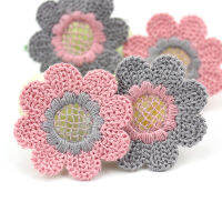 30 Pcs 3.5 ซม. เส้นด้ายขนสัตว์เย็บปักถักร้อยดอกไม้ Patches Appliques สำหรับ DIY Headwear Hairpin งานฝีมือตกแต่งเครื่องประดับอุปกรณ์เสริม-Piejt