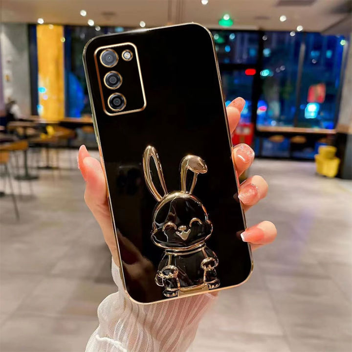 andyh-new-design-for-oppo-a55-4g-a55-5g-a54-4g-case-luxury-3d-stereo-stand-bracket-smile-rabbit-electroplating-smooth-phone-case-fashion-cute-soft-case