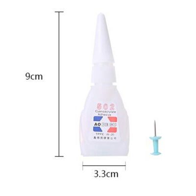 502 Super Glue Cyanoacrylate Adhesive Strong Bond Fast Repair Tool Instant Quick-drying Glue For Leather Rubber Metal 2ML Adhesives Tape