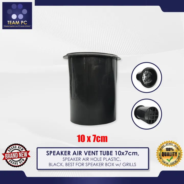 SPEAKER AIR VENT TUBE 10x7cm, SPEAKER AIR HOLE PLASTIC, BLACK, BEST FOR