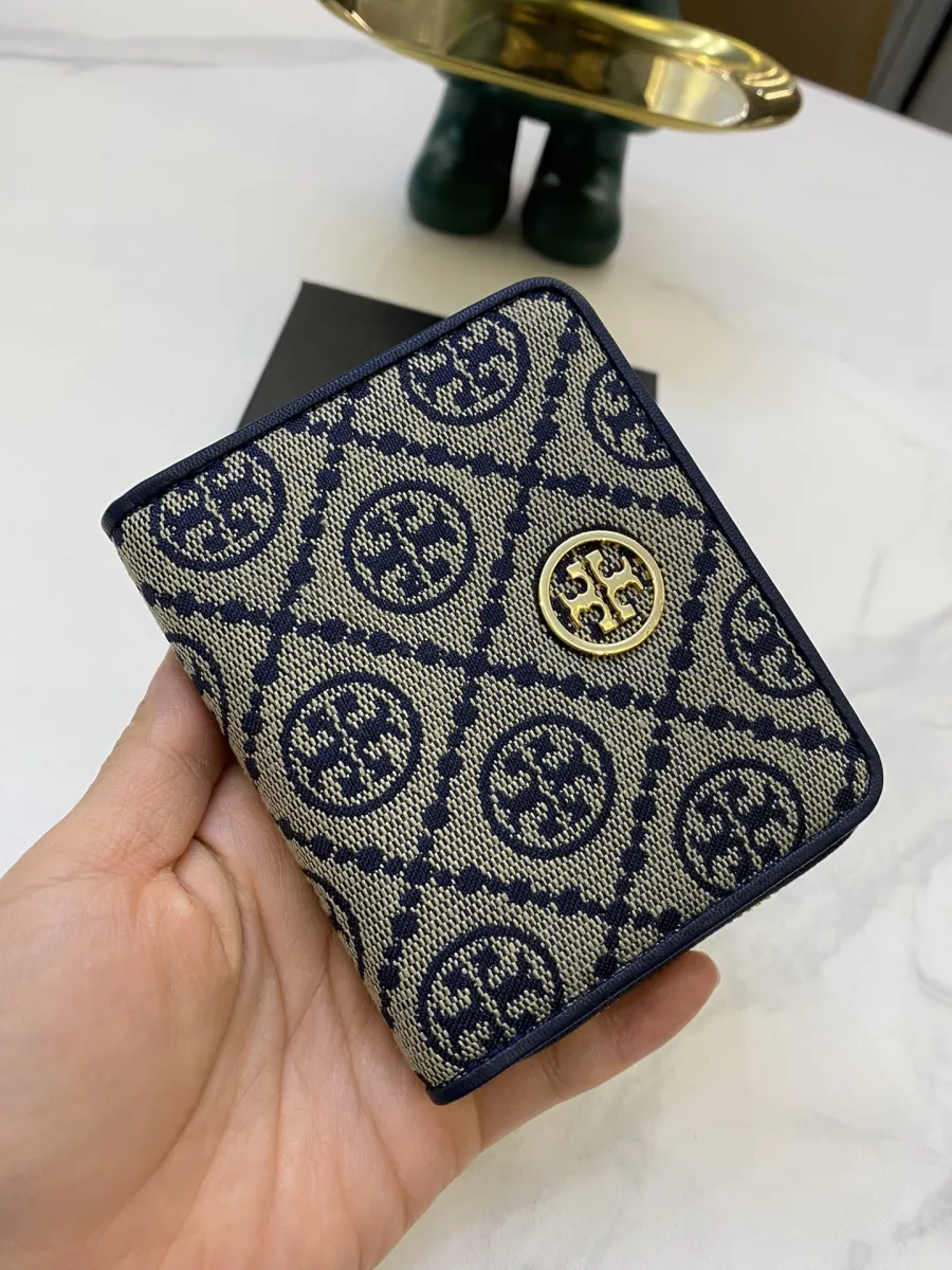 Tory burch counter latest small wallet Original canvas with sheepskin  perfect cabinet card bag wallet multifunction | Lazada