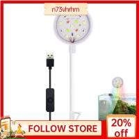 N73VHRHM ตู้ปลาแบบมีปลั๊ก USB โคมไฟ Led กันน้ำขนาดเล็กปรับได้360องศาโคมไฟตู้ปลา