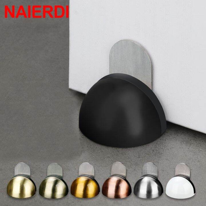 lz-naierdi-non-punching-sticker-door-stopper-stainless-steel-rubber-magnetic-hidden-door-holders-floor-mounted-nail-free-door-stops