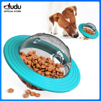 【DUDU Pet】Pet ของเล่นสุนัขอาหารจานร่อน UFO Ball Interactive กัดเพื่อการฝึก Doggy Feeding เครื่องให้อาหารแบบรั่วสัตว์เลี้ยงผลิตภัณฑ์