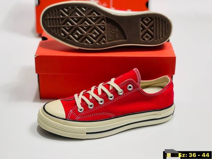 รองเท้าผ้าใบ-converse-all-star-สีแดง-ป้ายดำ-ของมีจำนวนจำกัด-made-in-vietnam-แท้100